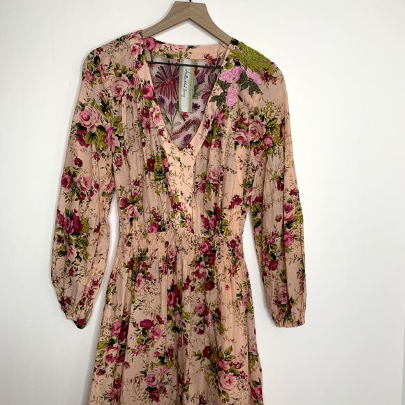 Aratta Silent Journey Softness Antique Rose Maxi Dress Womens Pink Medium - Picture 6 of 16